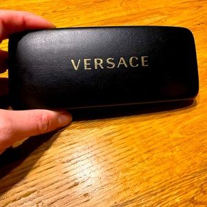 Versace Glasses Sunglasses Black Clamshell Protection Case EUC